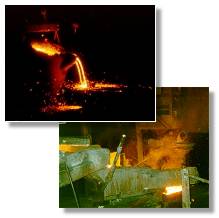 Steelworks - molten metal